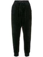 Irina Schrotter Tapered Track Trousers - Black