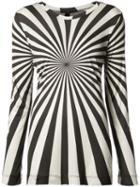 Gareth Pugh - Long Sleeve Printed T-shirt - Women - Modal - 40, Black, Modal