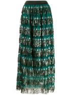 Amuse Bead-embellished Maxi Skirt - Green