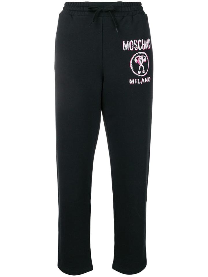 Moschino Logo Print Track Trousers - Black