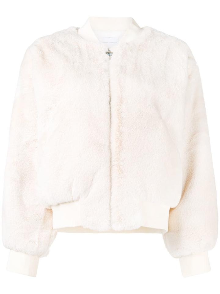 Chiara Ferragni Blinking Eye Zipped Jacket - White