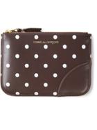 Comme Des Garçons Wallet 'polka Dots Printed' Purse - Brown
