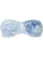 Blue Man Printed Bandeau Bikini Top, Women's, Size: Gg, Lyocell
