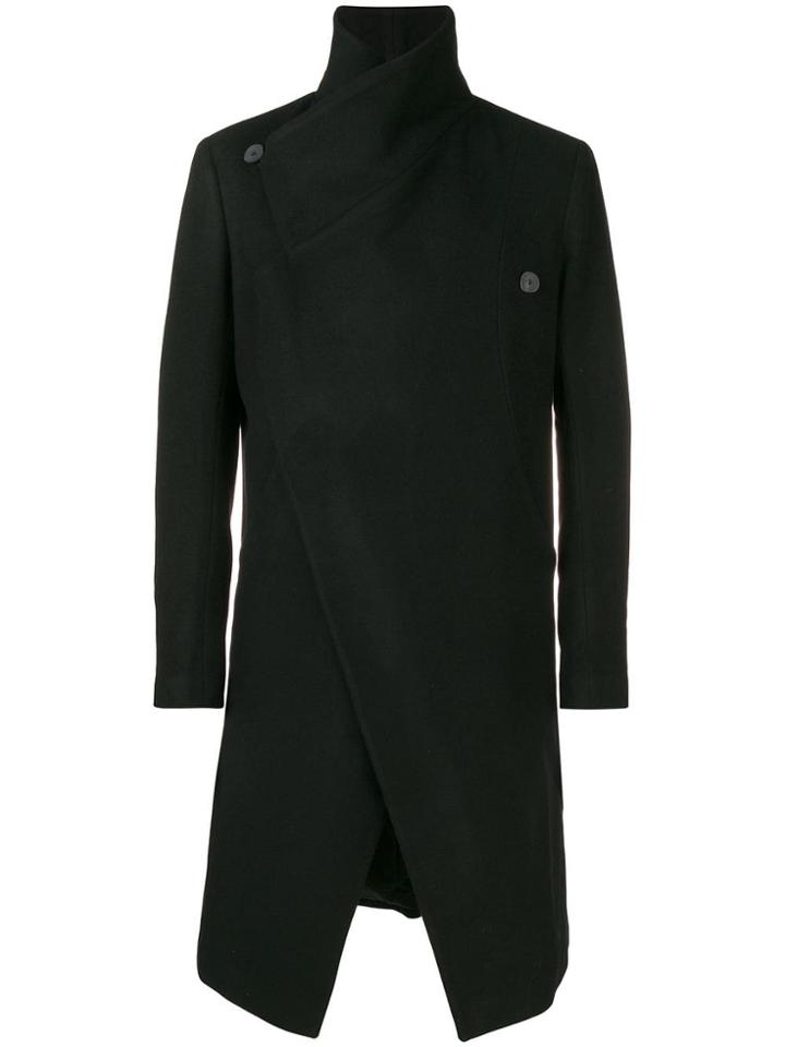 Army Of Me Asymmetric Double-breasted Coat - Black