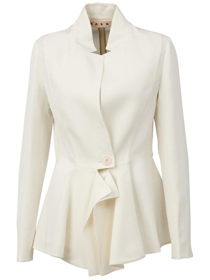 Marni Asymmetric Blazer - White