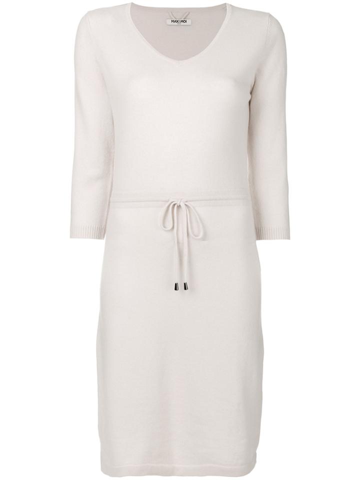 Max & Moi Drawstring Waist Dress - Nude & Neutrals