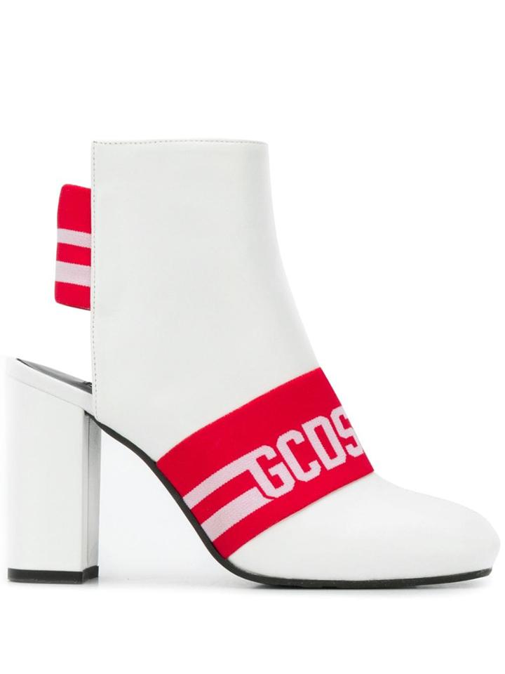 Gcds Logo Band Ankle Boots - White