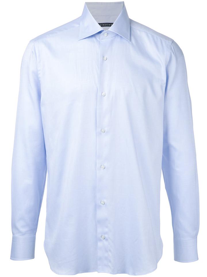 Estnation Long-sleeve Shirt, Men's, Size: 38, Blue, Cotton