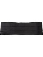 Canali Pleated Smoking Belt, Men's, Size: Large, Black, Silk