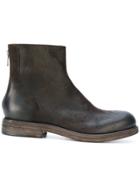 Del Carlo Zipped Ankle Boots - Brown