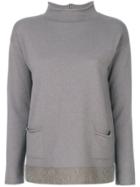 Fabiana Filippi Stand Up Collar Sweater - Grey