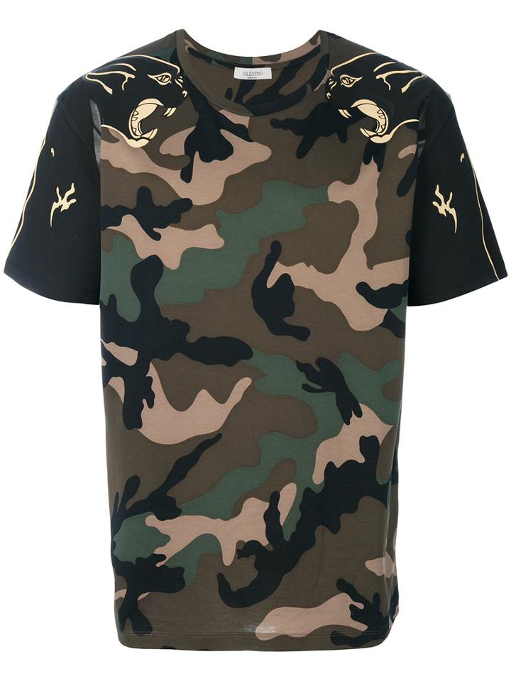 Valentino - Camupanther T-shirt - Men - Cotton - M, Green, Cotton