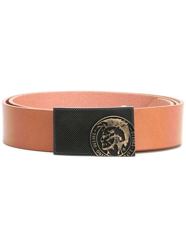 Diesel Warrior Belt, Men's, Size: 95, Brown, Calf Leather