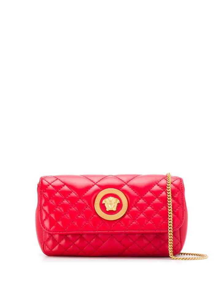 Versace Medusa Head Quilted Bag - Red
