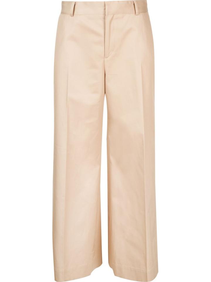 Astraet Wide Leg Trousers, Women's, Size: 0, Brown, Cotton/polyester/polyurethane