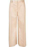 Astraet Wide Leg Trousers, Women's, Size: 0, Brown, Cotton/polyester/polyurethane
