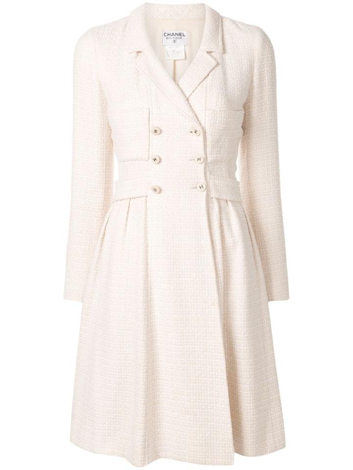 Chanel Pre-owned 1996 Double-breasted Tweed Coat - Neutrals