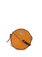 Gucci Gg Marmont Mini Round Shoulder Bag - Brown
