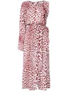 Robert Rodriguez Leopard Print Dress - Red