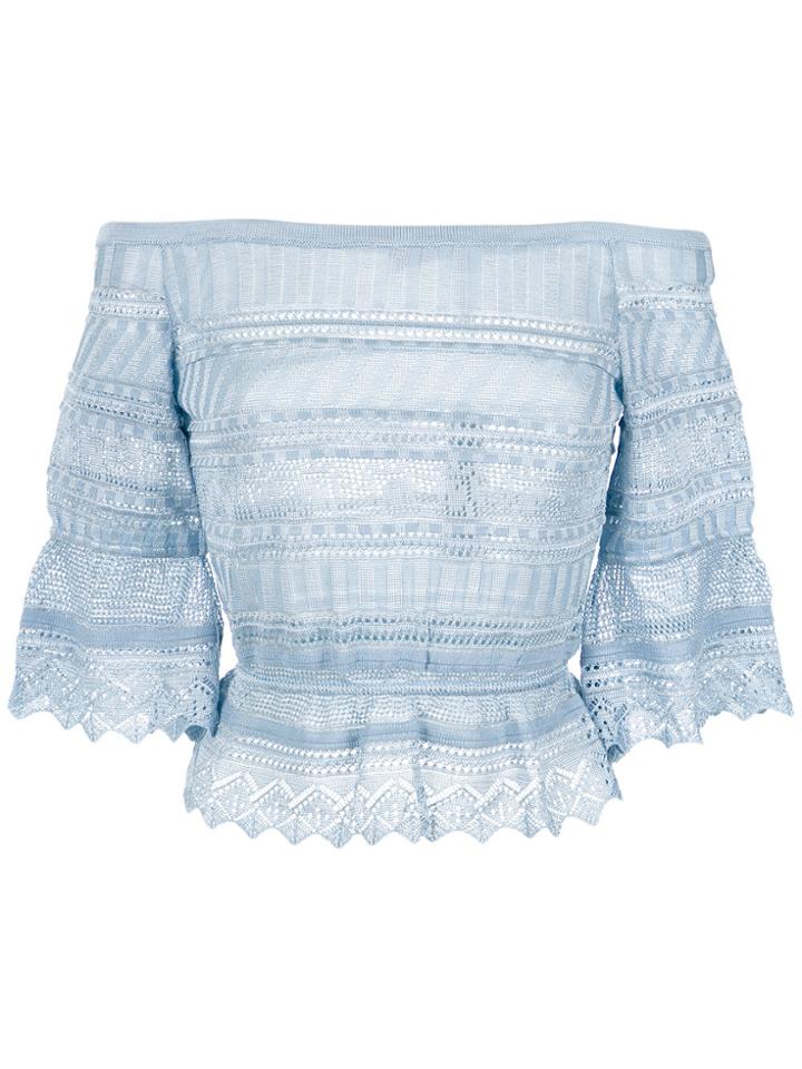 Cecilia Prado Knit Off The Shoulder Top - Blue