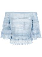 Cecilia Prado Knit Off The Shoulder Top - Blue
