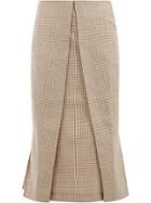 Aalto Micro Check Midi Skirt - Nude & Neutrals