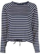 Harvey Faircloth Long Sleeved Striped T-shirt - Blue