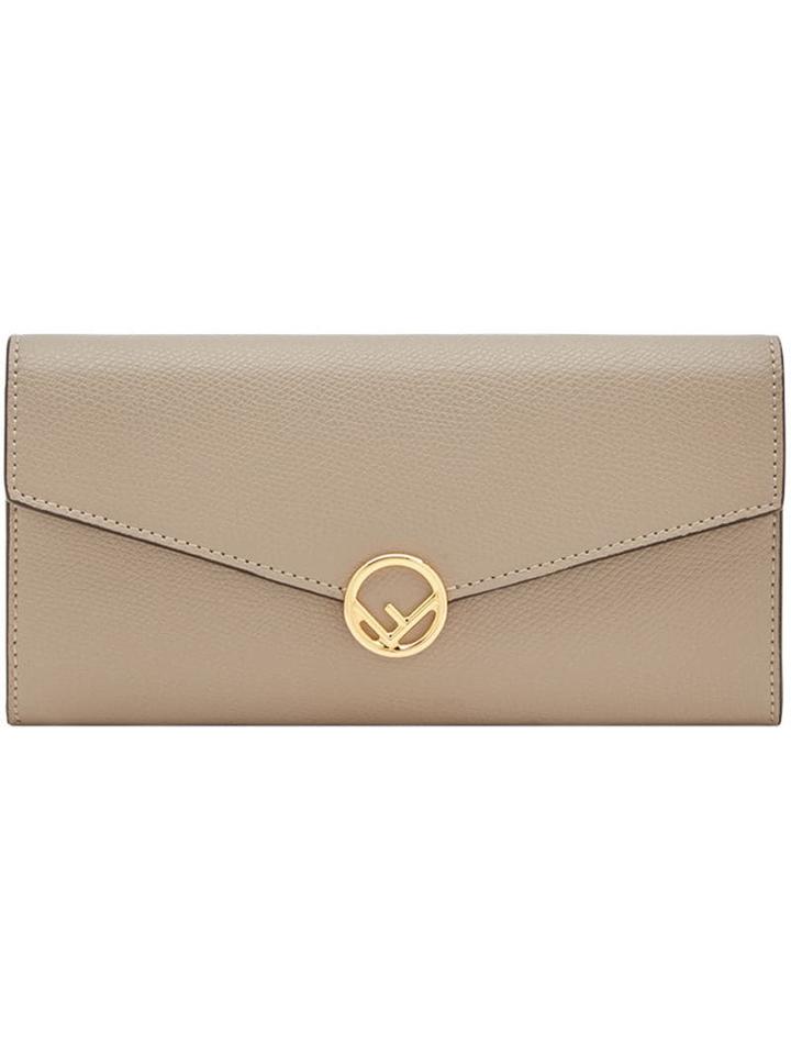 Fendi Logo Flap Purse - Neutrals