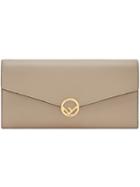 Fendi Logo Flap Purse - Neutrals