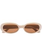 Dmy By Dmy Valentina Oval Sunglasses - Solid Ivory