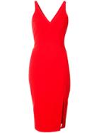 Likely V-neck Bodycon Dress - Red