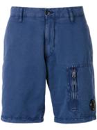 Cp Company Bermuda Shorts, Men's, Size: Large, Blue, Cotton/linen/flax