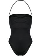 Yves Saint Laurent Vintage Straight Neck Swimsuit - Black