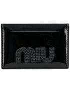 Miu Miu Logo Plaque Cardholder - Black