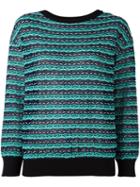 M Missoni Textured Knit Sweater, Women's, Size: Medium, Green, Cotton/acrylic/polyamide/wool