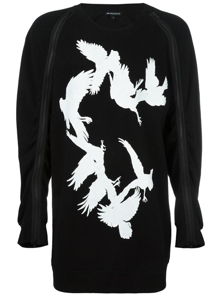 Ann Demeulemeester Zipped Detailing Sweatshirt - Black