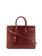 Saint Laurent Croc-print Tote Bag - Brown