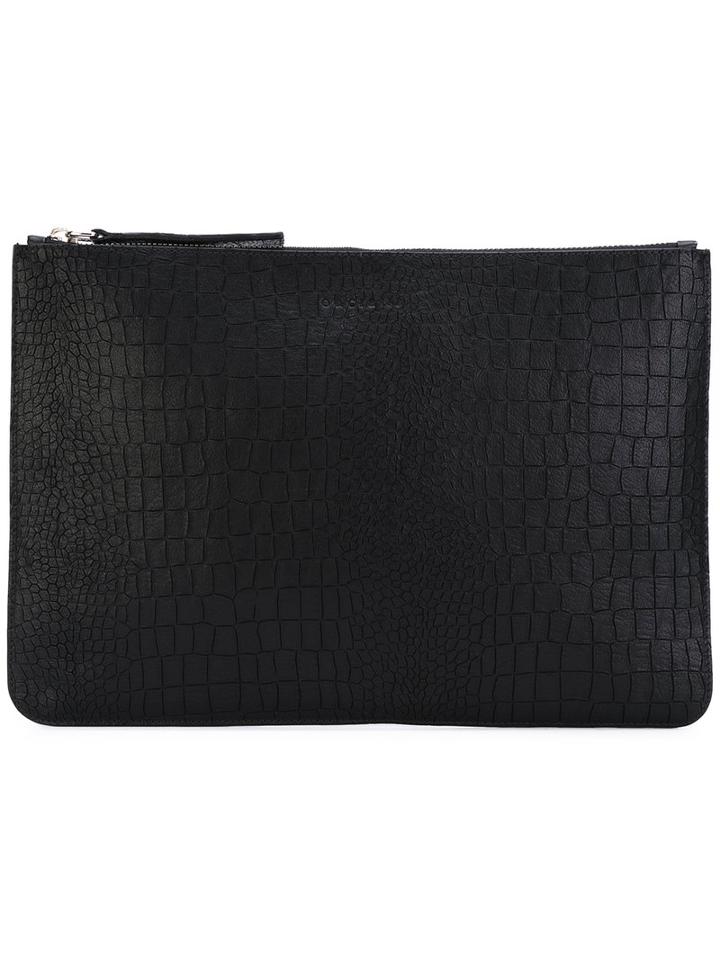 Orciani - Large Zip Clutch - Men - Leather - One Size, Black, Leather