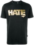 Love Moschino Hate Print T-shirt, Men's, Size: Small, Black, Cotton