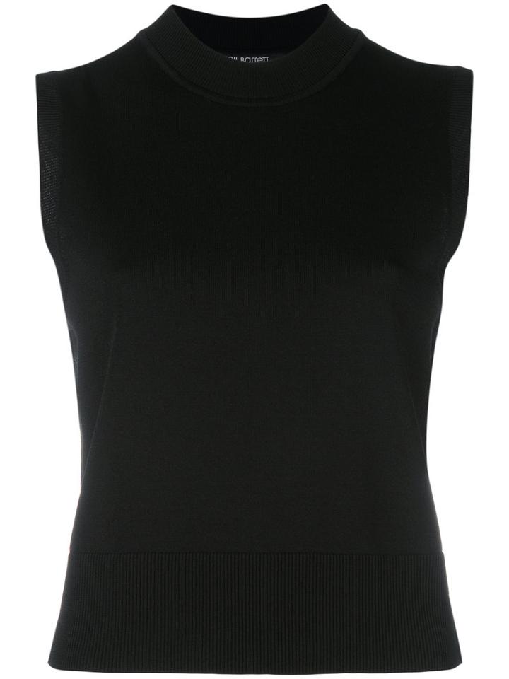 Neil Barrett Turtle Neck Tank Top, Women's, Size: Large, Black, Viscose/nylon