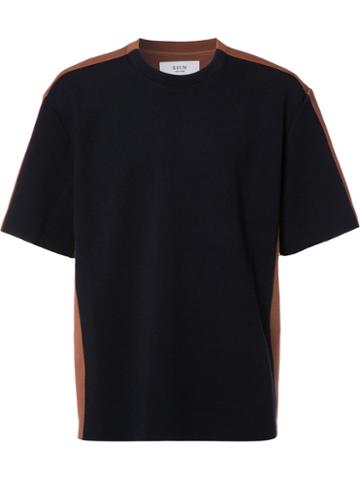 Keum - Contrast Double Faced T-shirt - Men - Polyester/spandex/elastane/rayon - Xl, Blue, Polyester/spandex/elastane/rayon