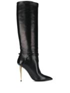 Tom Ford Contrast Stiletto Heel 120mm Boots - Black