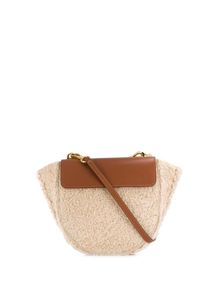 Wandler Hortensia Shearling Bag - Brown