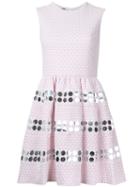 Jourden Metallic Embellishment Flared Dress, Women's, Size: 36, Pink/purple, Cotton/polyamide/polyester/metallic Fibre