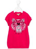 Kenzo Kids - Embroidered Logo Sweatshirt Dress - Kids - Cotton - 36 Mth, Pink/purple