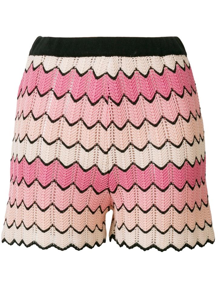 Ainea Patterned Shorts - Pink & Purple