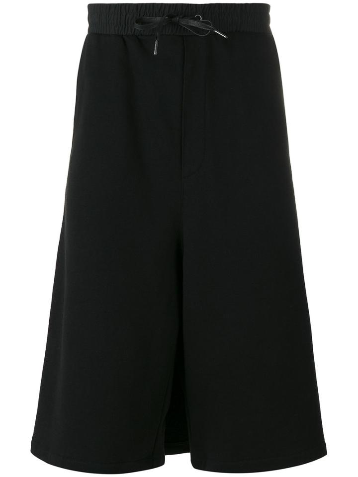 D.gnak Layered Oversized Track Shorts, Men's, Size: 32, Black, Cotton