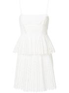 Self-portrait Pleated Lace Dress - White