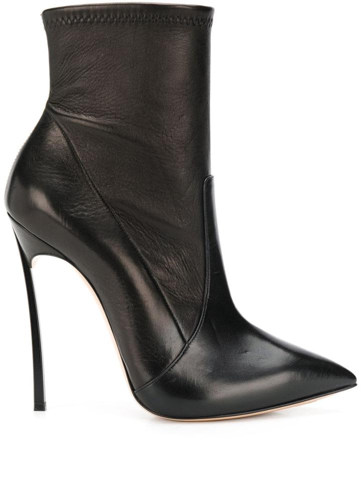 Casadei Stiletto Heel Pointed Toe Boots - Black