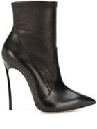 Casadei Stiletto Heel Pointed Toe Boots - Black